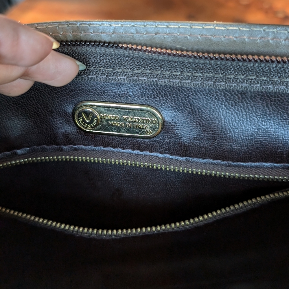 Brown MARIO VALENTINO Vintage Clutch - Picture 10 of 12